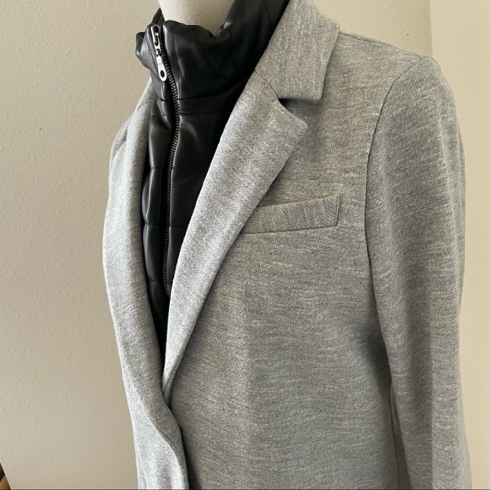 EUC Drew Gray Blazer with detachable Leather Dixie, M - Picture 2 of 10